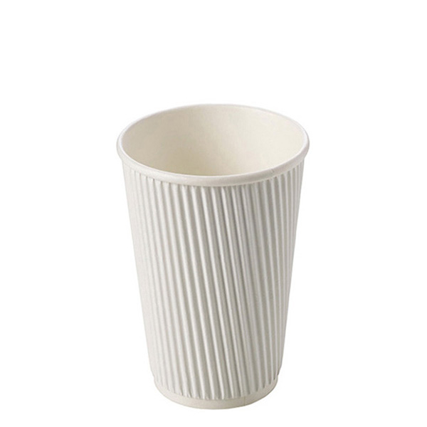 12oz Vertical Ripple Paper Cup