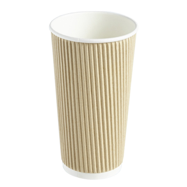 16oz Vertical Ripple Paper Cup