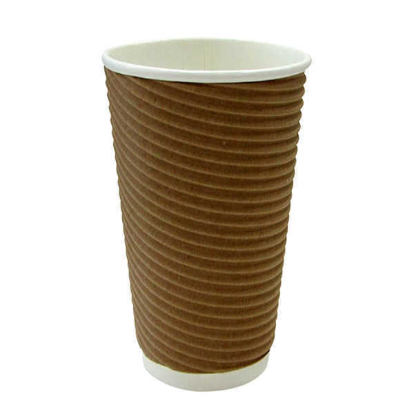 16oz Horizontal Ripple Paper Cup