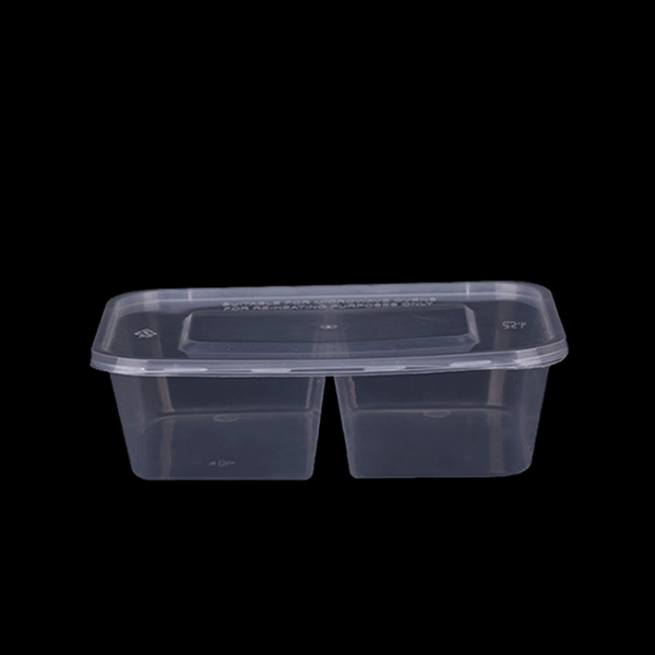 750ml PP Plastic Rectangle Box-2 Spaces